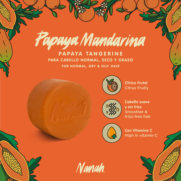 Papaya Mandarin Conditioner Bar- Oily/Normal Hair