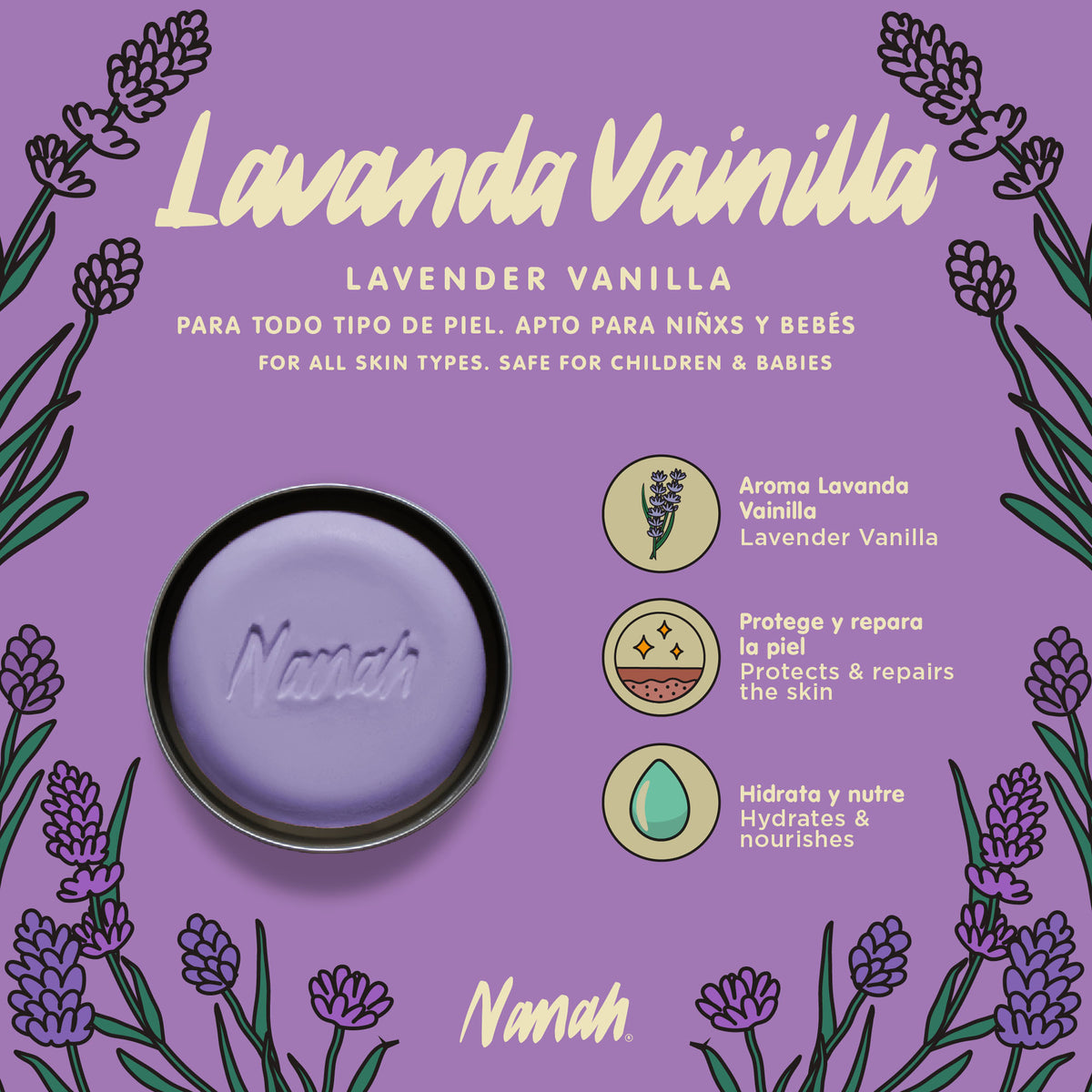 Crema Corporal de Lavanda Vainilla
