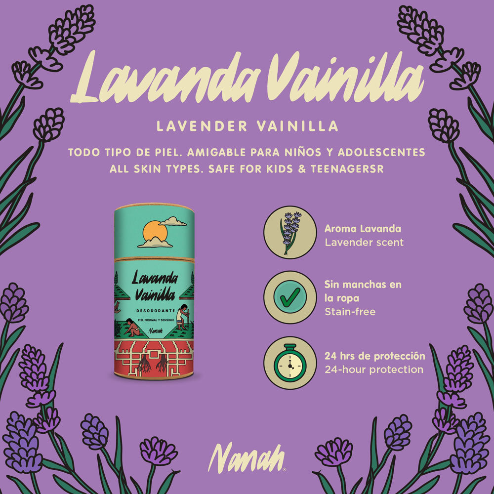 Desodorante Natural de Lavanda Vainilla