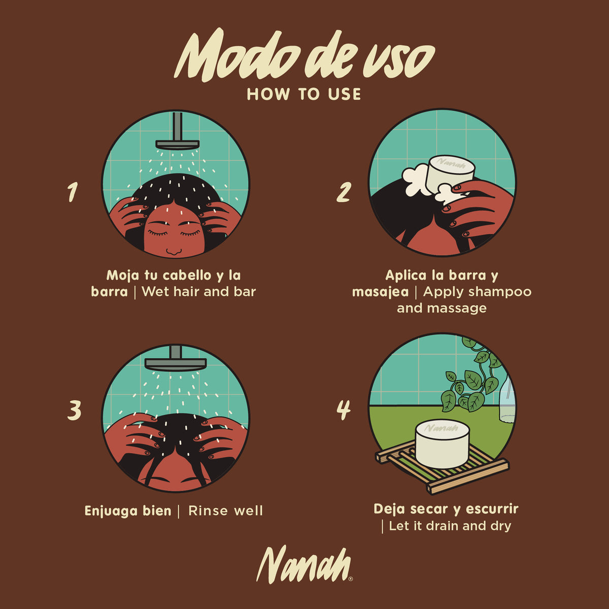 Shampoo de Coco - Cabello Seco y Graso