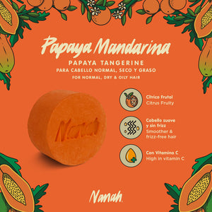 Papaya Mandarin Shampoo Bar - Oily/Normal Hair