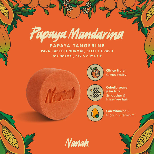 Papaya Mandarin Shampoo Bar - Oily/Normal Hair