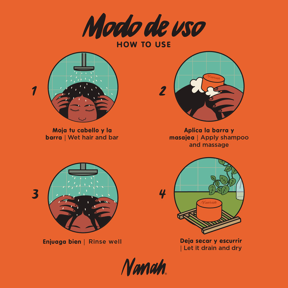 Shampoo de Papaya Mandarina - Cabello Graso y Delgado