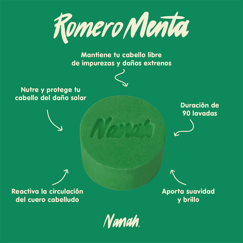 Shampoo de Romero Menta - Cabello Delgado I Graso